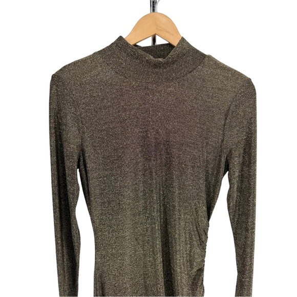 N:PHILANTHROPY Demetra Metallic Minidress Brown Gold Bodycon Stretch size Large - Picture 6 of 16